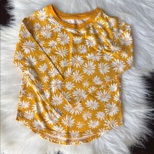 Cat & Jack Yellow Daisy Long Sleeve Tee